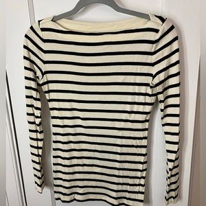 Boat Neck Striped Tee